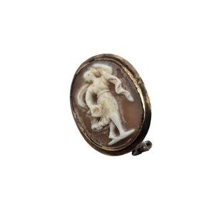 Antique Gold Filled Cameo Brooch (A7731)